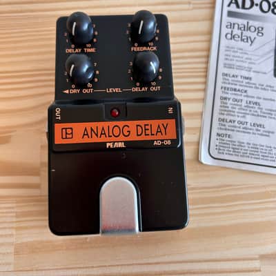 Pearl AD-08 Analog Delay 1980s - Black in Excellent Condition with Users Manual Leaflet image 2