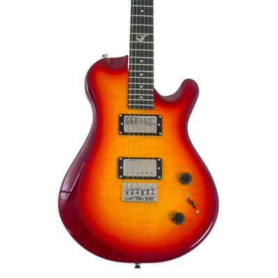 Journey Instruments OE990CB Solid Poplar Flamed Maple Top Overhead 6-String Electric Travel Guitar w/Gig Bag image 3