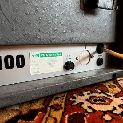 Vintage 1975 Laney Klipp L100 Lead Valve Amplifier Grey Head Partridge *1970s* image 15