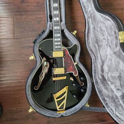 D'Angelico Excel EX-SS Semi-Hollow with Stairstep Tailpiece, Pau Ferro Fretboard 2021 - Present - Solid Black image 1