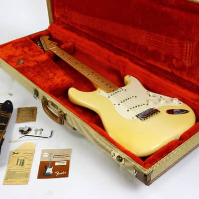 1982 Fender '57 American Vintage Reissue Fullerton Stratocaster 1957 Olympic “Vintage White” RED BOBBIN PICKUPS Very Early RI! AVRI image 2