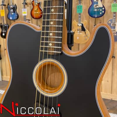 Fender American Acoustasonic Telecaster Ebony Fingerboard, Black image 5