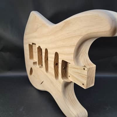 Unfinished Ash HSS guitar body - fits Fender Strat Stratocaster neck Floyd Rose J2502 image 6