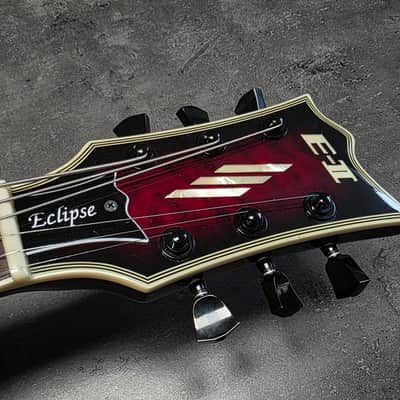 ESP Eclipse E-II QM AAA Quilt Top Custom Pickup LP Singlecut Guitar MIJ Japan See Through Black Cherry Sunburst image 8