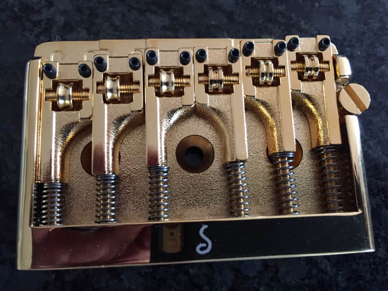 Schaller 3d-6 Solid Brass Hardtail Bridge for Tele & Strat image 1