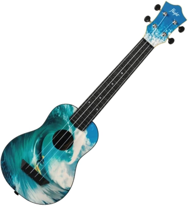 Flight, Surf Soprano Ukulele w/ Concert Neck, Travel Series- Model TUSL-25, TUSL-25 SURF image 1