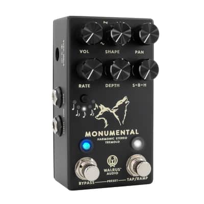 Walrus Audio Monumental Harmonic Stereo Tap Tremolo Pedal - Black image 2