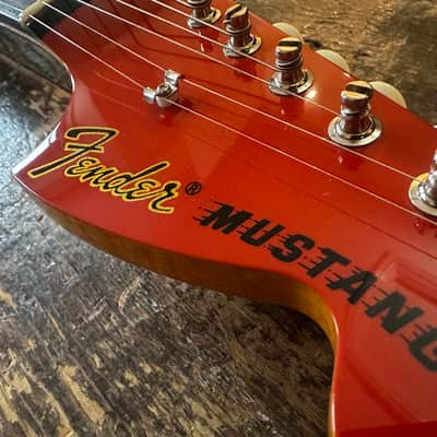 Fender Mustang 1973 RI Competiton Edition Fiesta Red w/ Matching Headstock MIJ 2012 Japan image 8