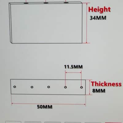 Korean-made double tremolo electric guitar bridge pure copper base tremolo system brass base metal block 34mm image 5