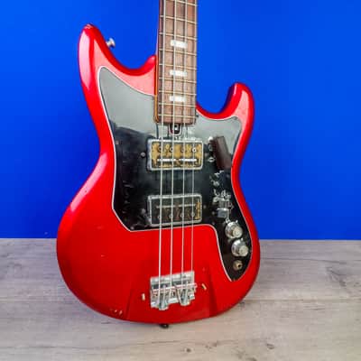 Teisco Spectrum EB-120 1960s Bass - Candy Apple Red image 2