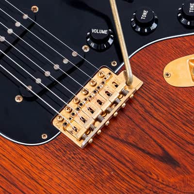 1992 Fender Stratocaster Order Made Walnut Satin Nitro Lacquer w/ Gold Hardware & Case, Japan MIJ Fujigen image 8