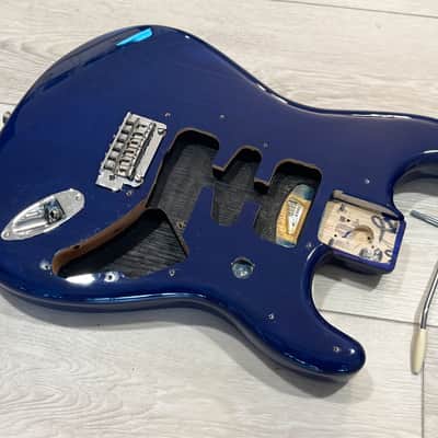 MINT Loaded Fender Deluxe Player Sapphire Blue Transparent Ash Stratocaster Body image 2