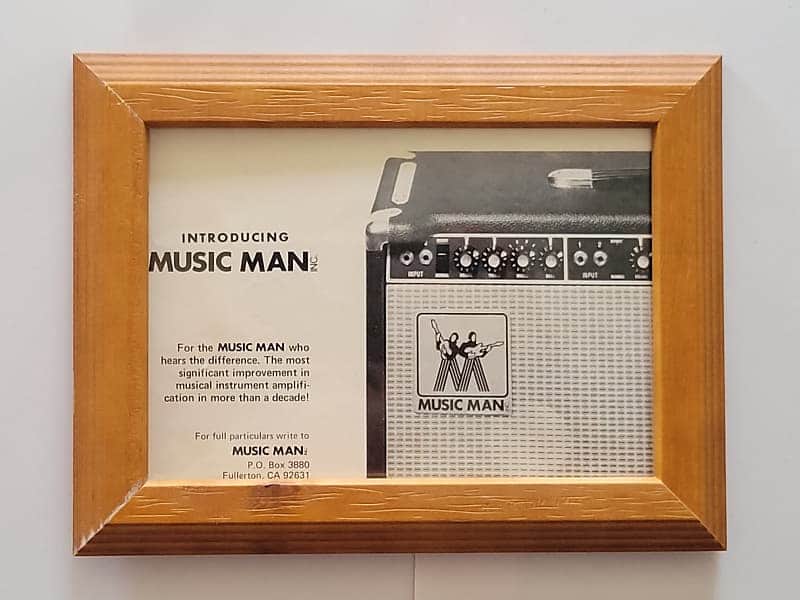 1974 Music Man Promotional Ad Framed Introducing Music Man Original image 1