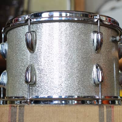 1960's Slingerland Jobbing outfit in Sparkling Silver Pearl 12x20 14x14 8x12 image 3