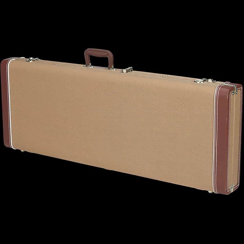 Fender G&G Deluxe Jazz Bass Hardshell Case, Tweed with Red Poodle Plush Interior 2016 - Tweed image 1