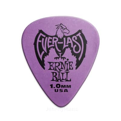 1.0mm Purple Everlast Picks 12-Pack Non-Slip Textured Delrin, world standard shape / specifications image 1