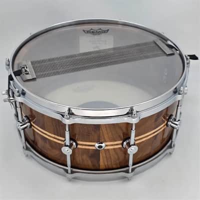 Used Hendrix Archetype Walnut Stave Snare Drum 14x6 w/Maple Inlays - Very Good image 4