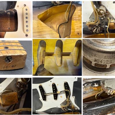 ORIGINAL 1957 Fender Stratocaster - Sunburst w/ OHSC Vintage - SEE VIDEO image 23