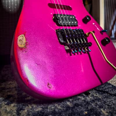 JTal Guitars Modded Charvel 475 1989-91 Custom Pearl Hot Pink Relic image 4