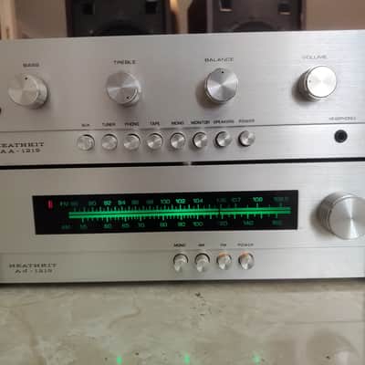 Heathkit AA-1219 amplifier, AJ-1219 Tuner 1977-1981 - Silver and walnut image 1