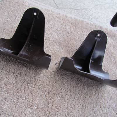 REED-O-MATIC Guitar Hangers Set Of 2 Brown Plastic 70's? Reed-o-matic Hanger Stands Cool Weird Older image 2