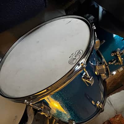 Ludwig 3 ply maple 1969 - 12,13,16,22 Blue sparkle image 17