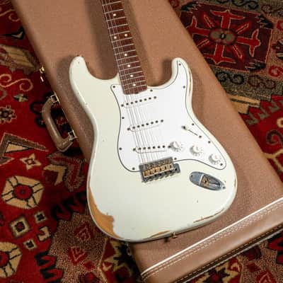 2006 Fender Custom Shop '60 Stratocaster Relic Olympic White w/OHSC image 14