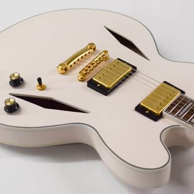 Epiphone Emily Wolfe "White Wolfe" Sheraton Semi-Hollow Electric Guitar - Aged Bone White image 4