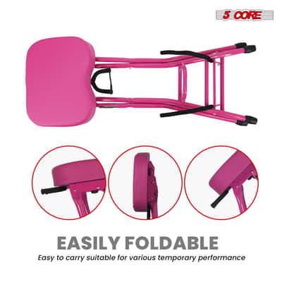 5 Core Guitar Stool 3.15" Padded Chair Foldable Music Seat w Built in Foot Rest Guitar Stand image 8