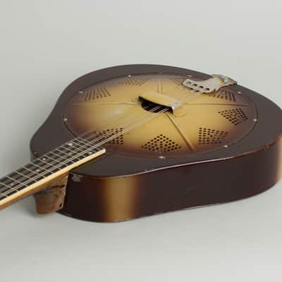 National  Triolian Resophonic Mandolin (1930), ser. #503W, gig bag case. image 7