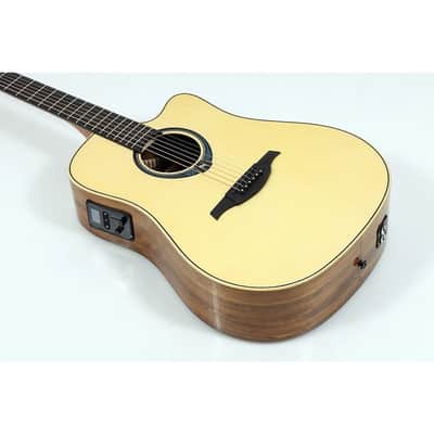 Lag Tramontane HyVibe THV20DCE Dreadnought Acoustic-Electric Smart Guitar - Natural image 3
