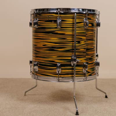 1970s Ludwig Standard 16x16 Lemon Strata Floor Tom image 6