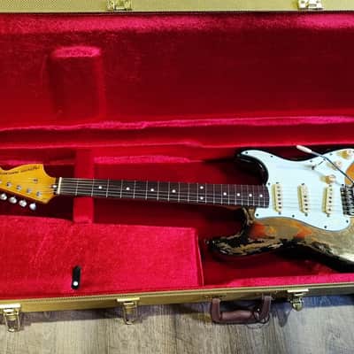 MyDream Partcaster Custom Built - Heavy Relic Sunburst SRV A2 CBS image 1
