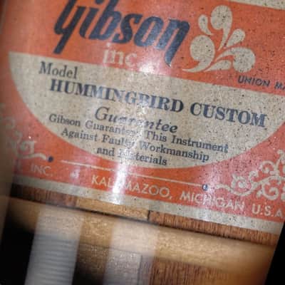 Gibson 1974 Hummingbird Custom, Cherry Sunburst (Pre-Owned) image 7
