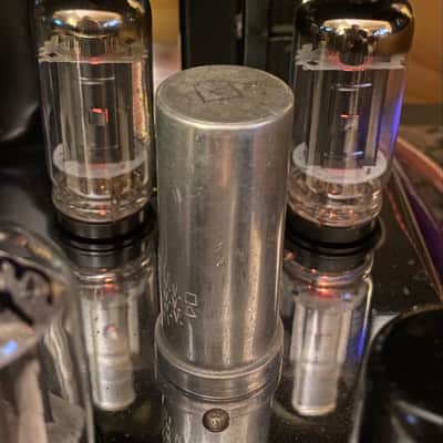Matched Pair Sylvania 6V6 6V6GTA Vacuum Tubes Valves Black Plates Copper Support Rods Coin Wafer Base Silver Tops NOS NIB image 7