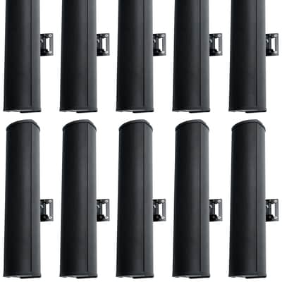 10) Rockville WET ARRAY 4 Black Line Array Speakers For church/School/Auditorium image 1
