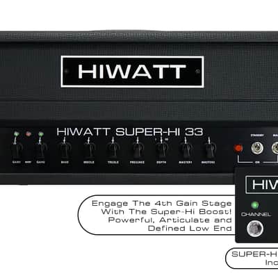 Hiwatt SUPERHI33H 30-Watt 2 Channel Guitar Tube Amplifier Head w/Extreme Gain image 4