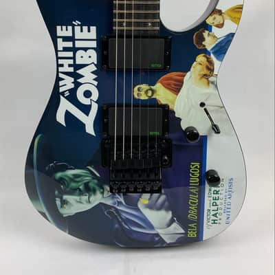 ESP LTD KH-WZ Kirk Hammett White Zombie Black Electric Guitar + Tombstone Case B-Stock - Korea image 6