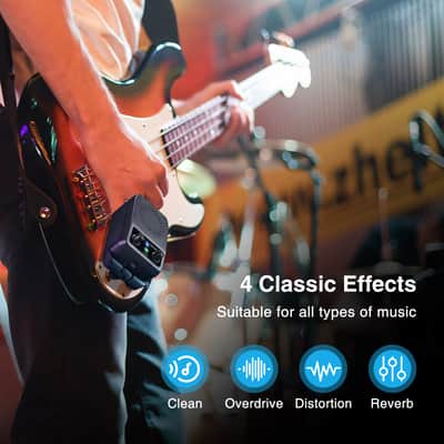LEKATO  JA-05G 4 Effects Mini Guitar Amplifier Rechargeable 5W Electric Guitar bluetooth image 6