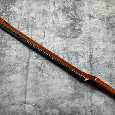 BMC Guitar Neck Strat® Stratocaster® 22 Fret Roasted Tiger Flame Maple With Rosewood Fingerboard 9.5 Radius.   (SN108) image 8