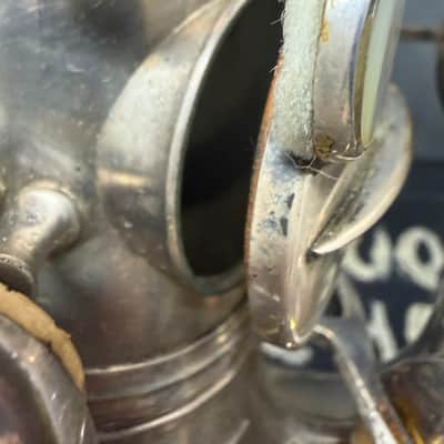 Vintage Pre War Conn New Wonder Alto Saxophone Silver with Gold Wash Bell 1922-23 image 8