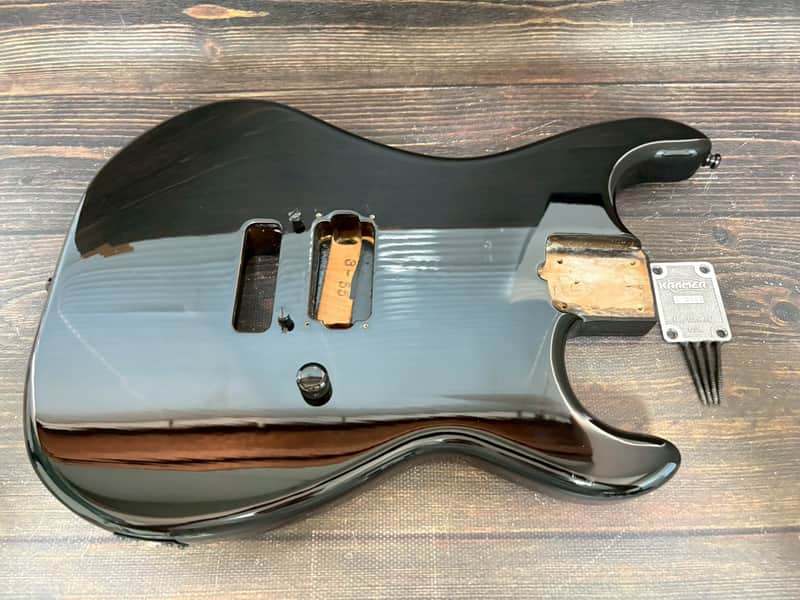 80s KRAMER JK1000 Body Alder Black 1H w/Plate Made in Japan image 1
