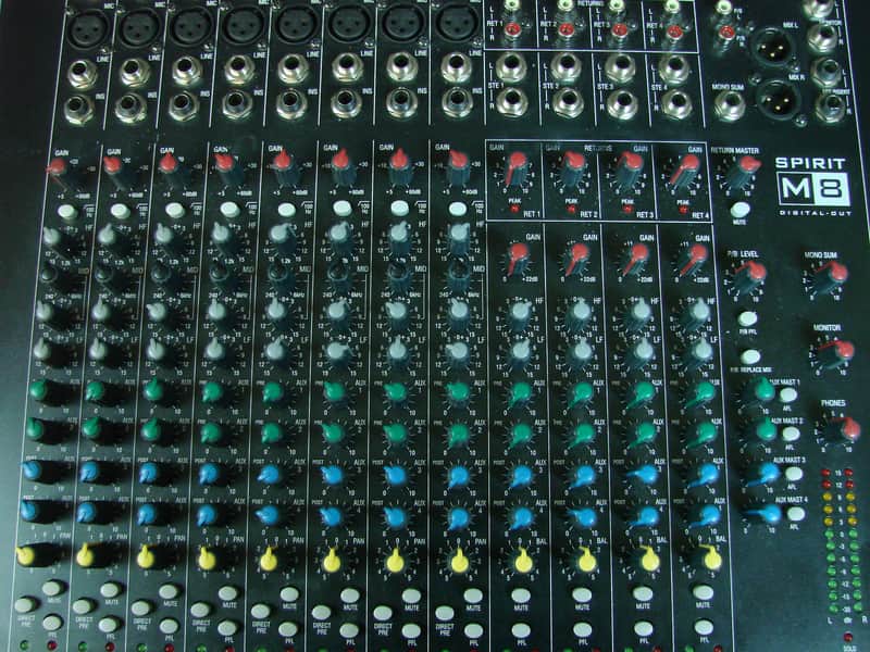 Soundcraft Spirit M8 Made in UK 8-Channel Rack Mountable Analog