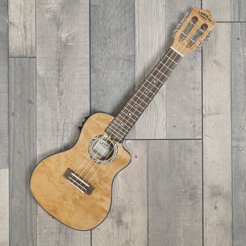 Lanikai Lanakai QM-NACEC Natual 'Concert' Ukulele Elec-Cutaway...