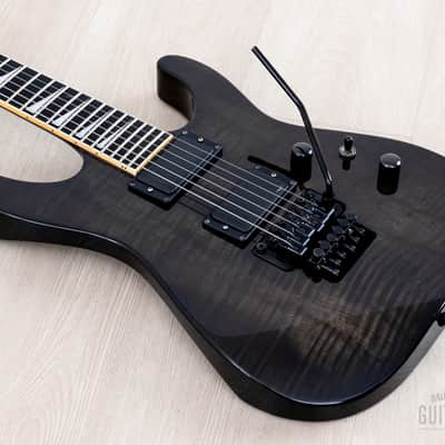 2008 Jackson Stars Soloist SL-TN01EMG Trans Black w/ Flame Maple Top, EMG 81 & Floyd Rose, Japan image 10