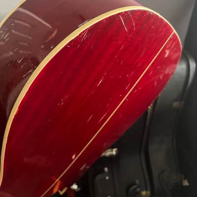 Carlo Robelli BW-F414THCE Thin-Body Acoustic Electric Guitar - Red Gloss image 10