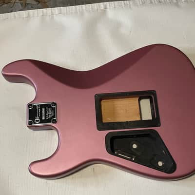 2018 Charvel Mexico Pro Mod 2H Satin Pink Guitar Body Floyd Ready image 12