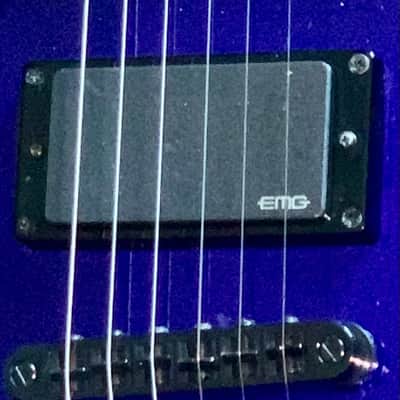 Jackson Soloist SLATXMG3 Metallic Blue Solid Body Electric Guitar Metallic Blue emg pickups image 3