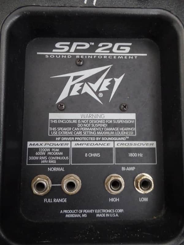 Peavey SP-2G Crossover Jack Plate Biampable 1800HZ with Old Peavey