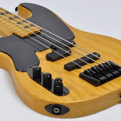 Schecter Model-T Session LH bass in Aged Natural Satin image 3